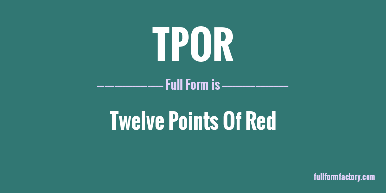 tpor-full-form