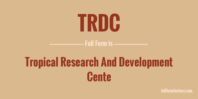 trdc-full-form