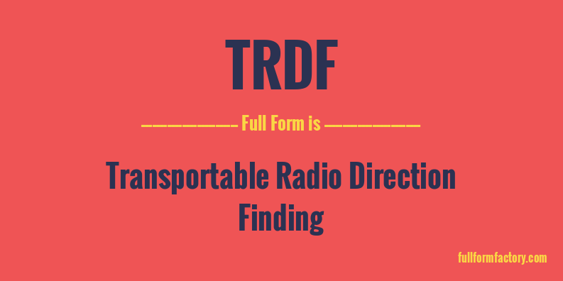 trdf-full-form