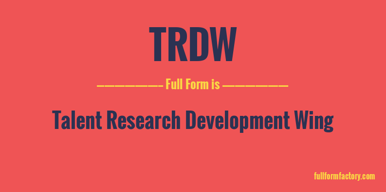 trdw-full-form