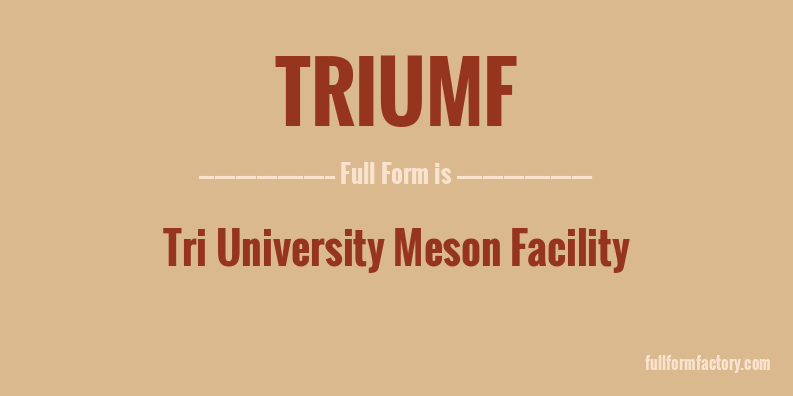 triumf-full-form