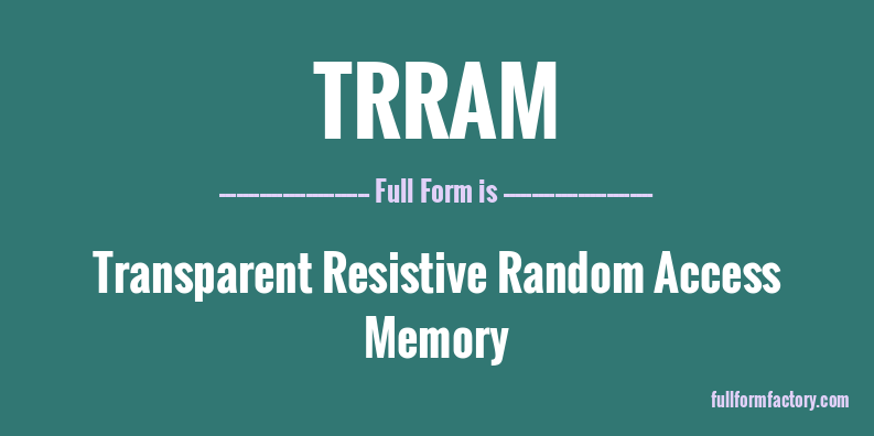 trram-full-form