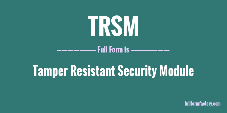 trsm-full-form