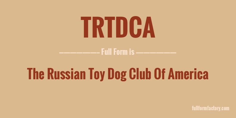 trtdca-full-form