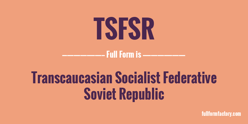 tsfsr-full-form