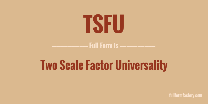 tsfu-full-form