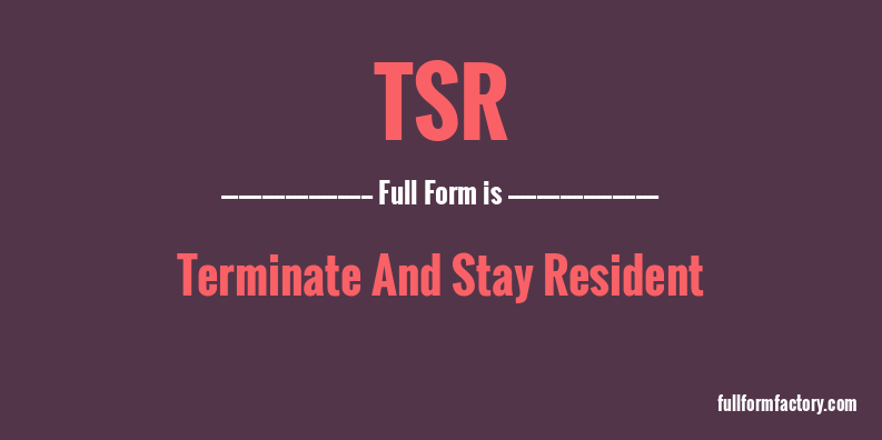 tsr-full-form