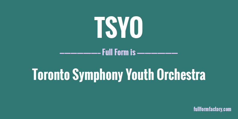 tsyo-full-form