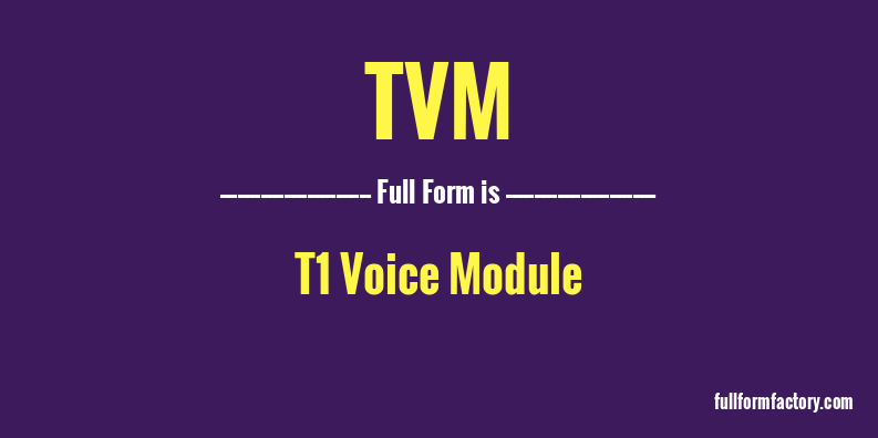 tvm-full-form
