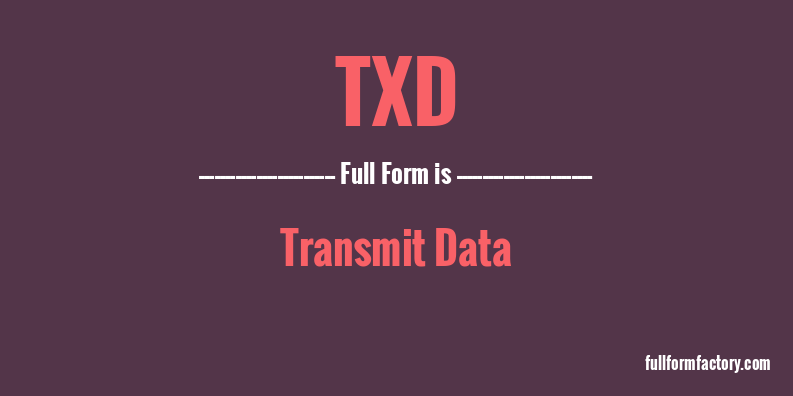 txd-full-form