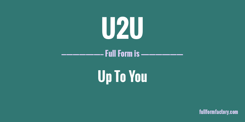 u2u-full-form