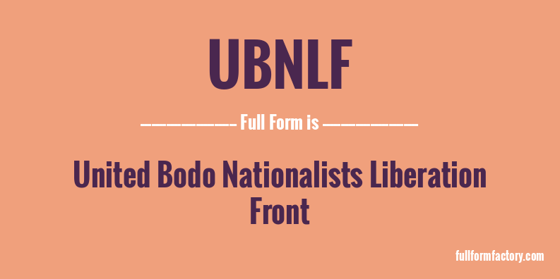 ubnlf-full-form