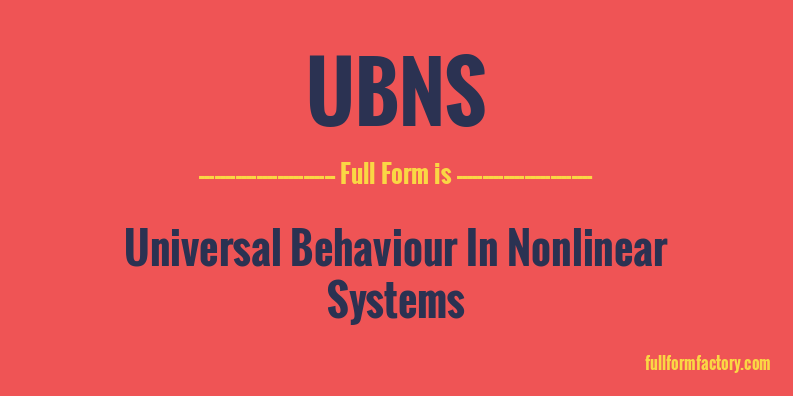 ubns-full-form