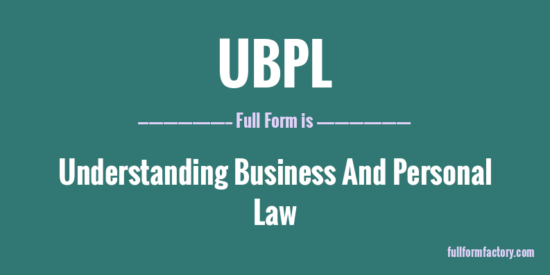 ubpl-full-form