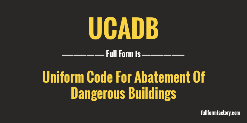 ucadb-full-form