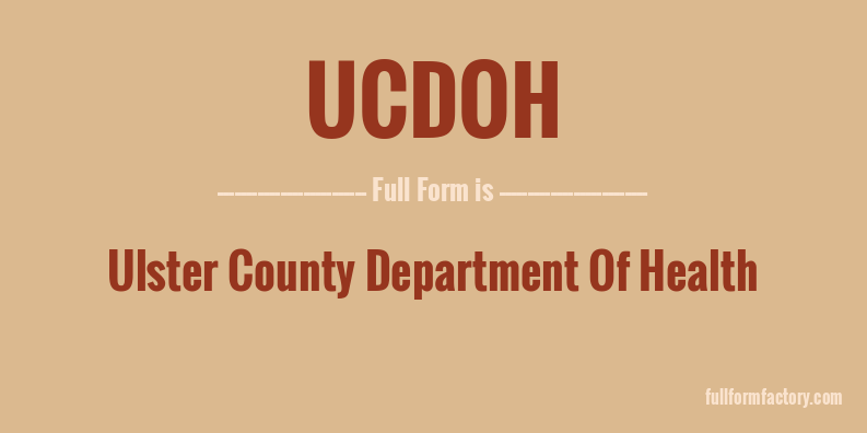 ucdoh-full-form