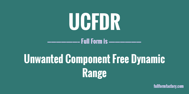 ucfdr-full-form