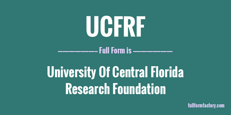 ucfrf-full-form