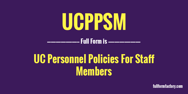 ucppsm-full-form