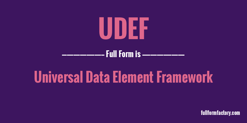 udef-full-form