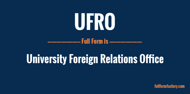 ufro-full-form