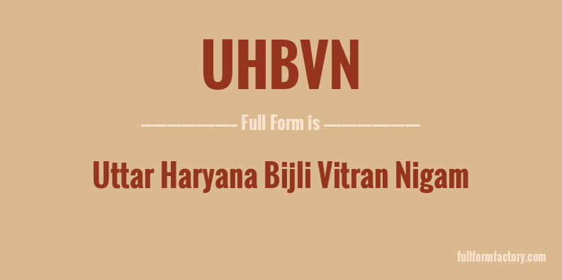 uhbvn-full-form