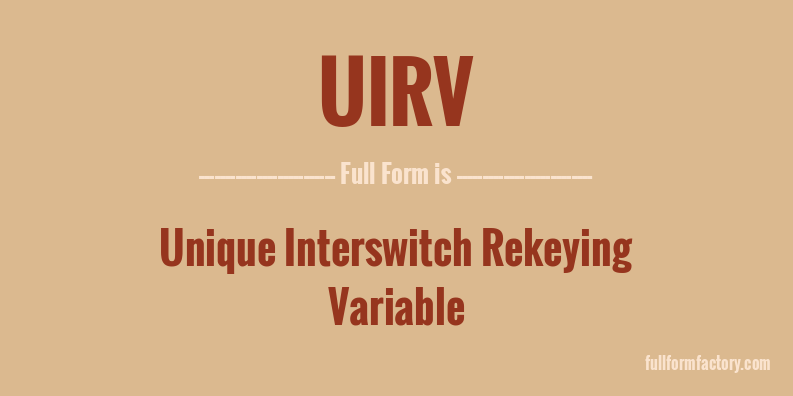 uirv-full-form