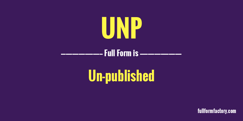 unp-full-form