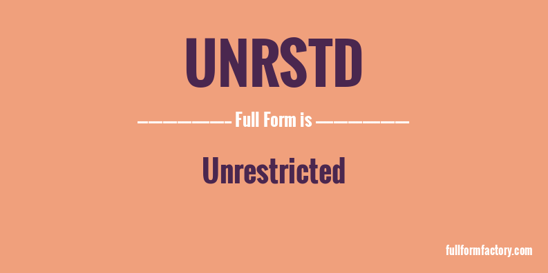 unrstd-full-form