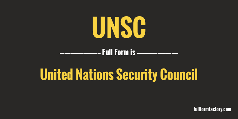 unsc-full-form