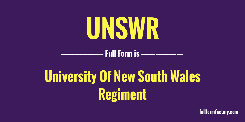 unswr-full-form