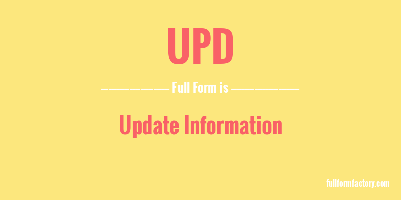 upd-full-form