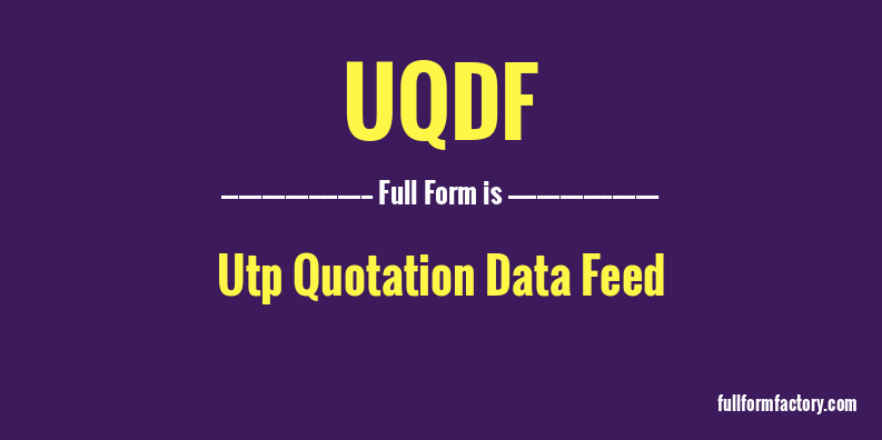 uqdf-full-form