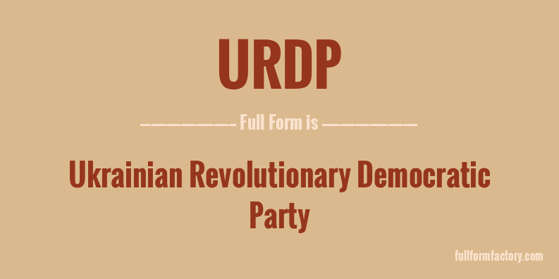 urdp-full-form