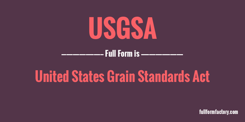 usgsa-full-form