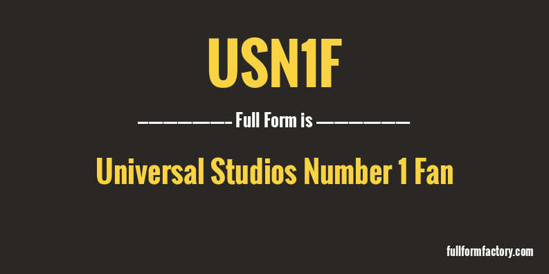 usn1f-full-form