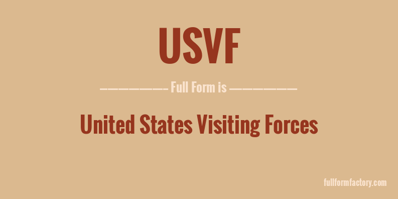 usvf-full-form