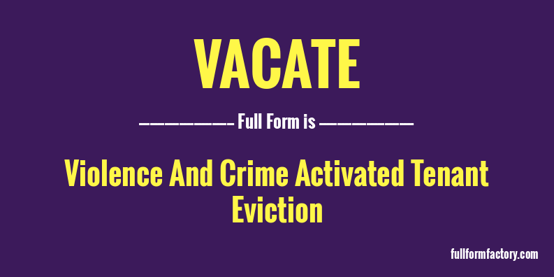 vacate-full-form