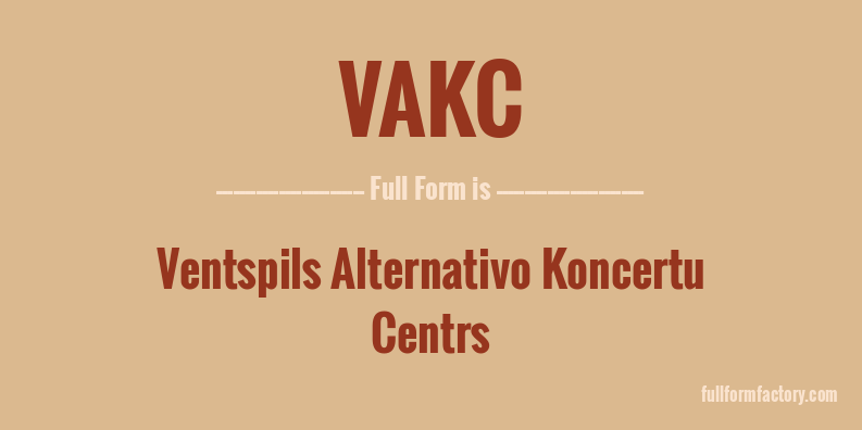 vakc-full-form