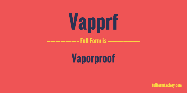 vapprf-full-form