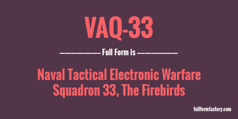 vaq-33-full-form