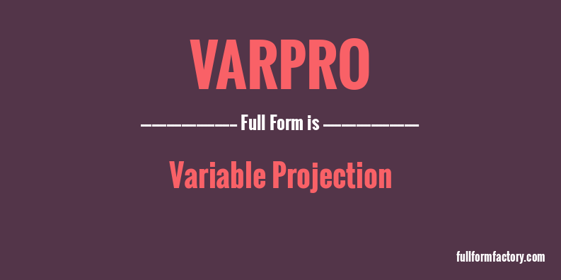 varpro-full-form