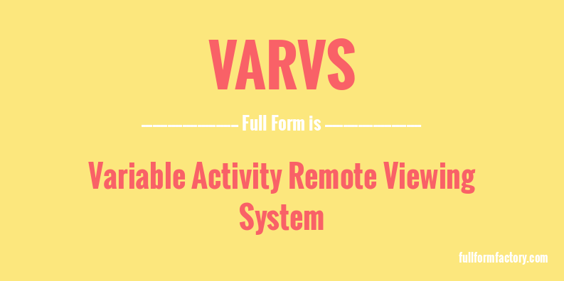 varvs-full-form