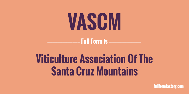 vascm-full-form