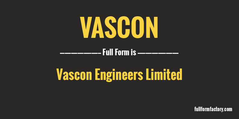 vascon-full-form
