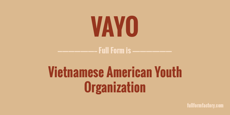 vayo-full-form