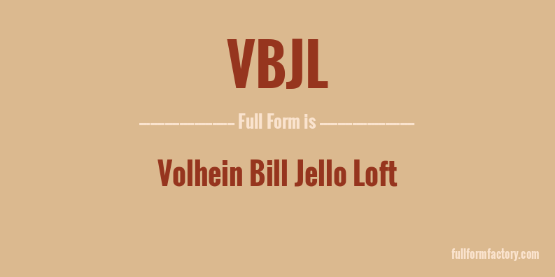 vbjl-full-form