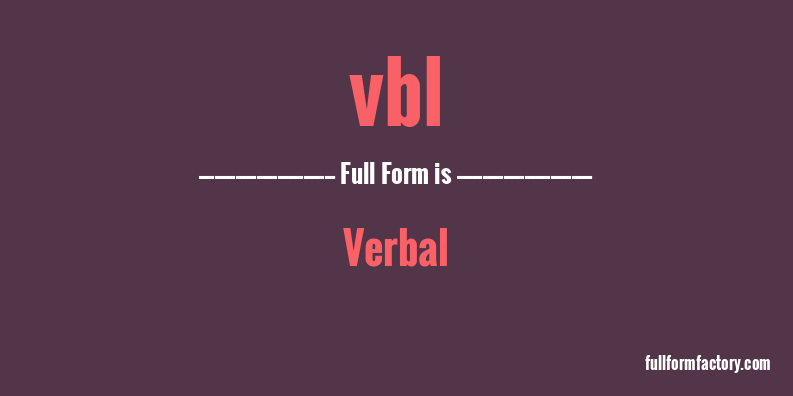vbl-full-form