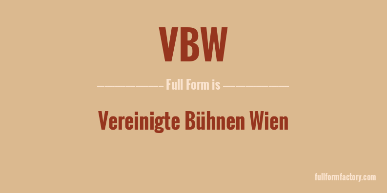vbw-full-form