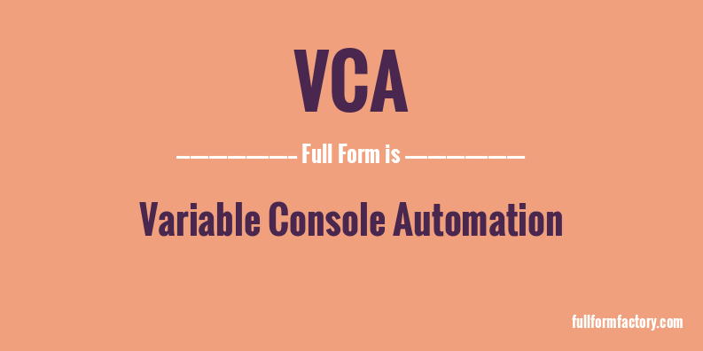 vca-full-form